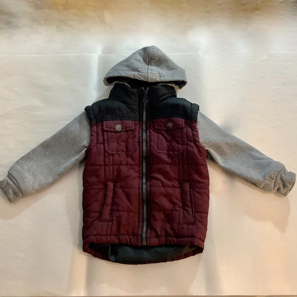 Hoodie 2T Sweatshirt Quilted Zip - Picture 1 of 10